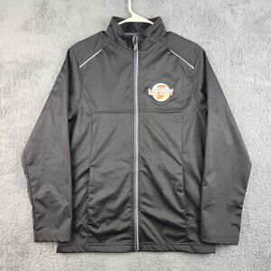 Mens Performance Fleece Lined Water Repellent Soft Shell Jacket Size Small Promo
